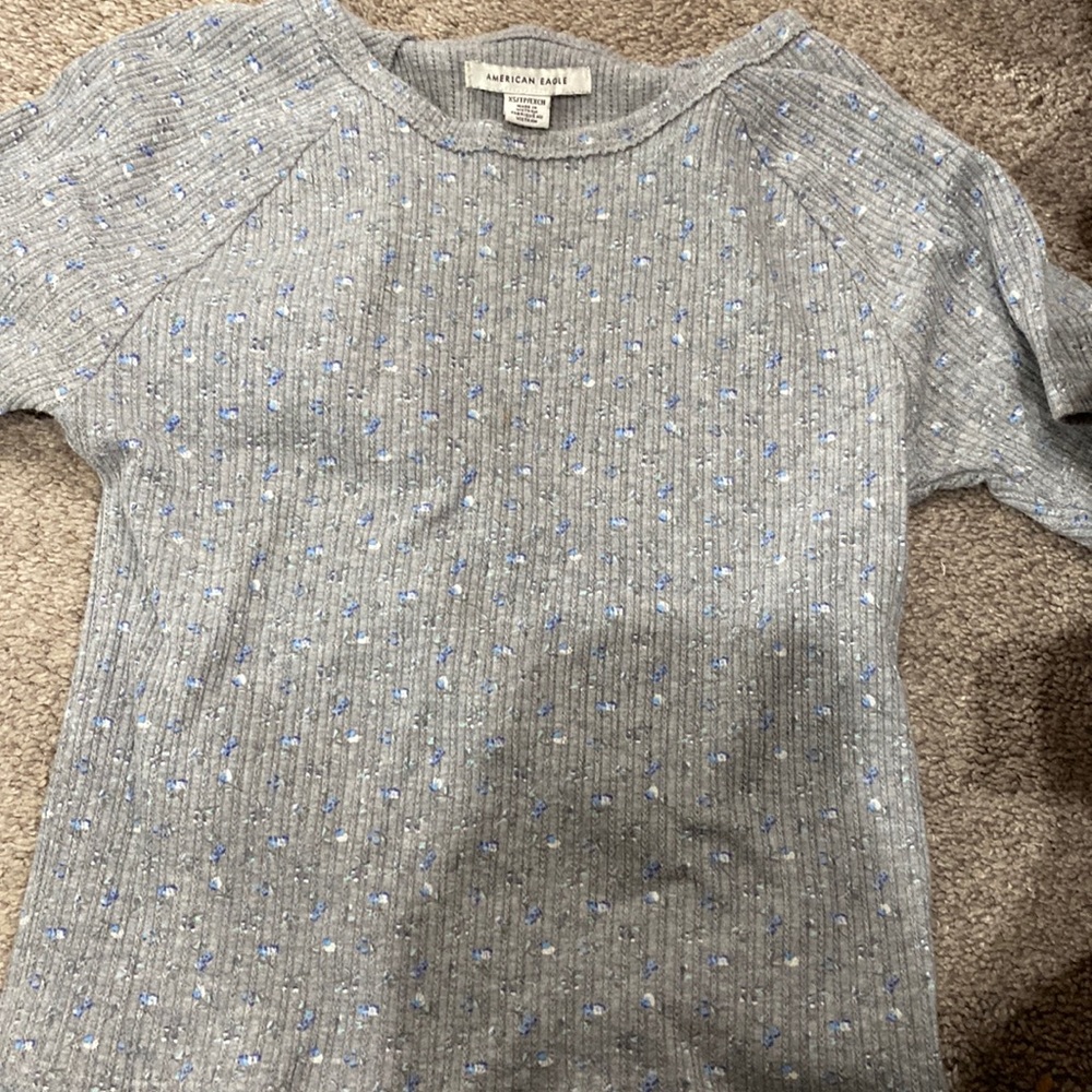 american eagle flower tee